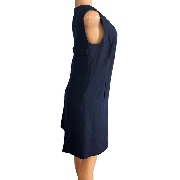 Lilly Pulitzer Dark Navy Silk Dress Sleeveless - Picture 5 of 11